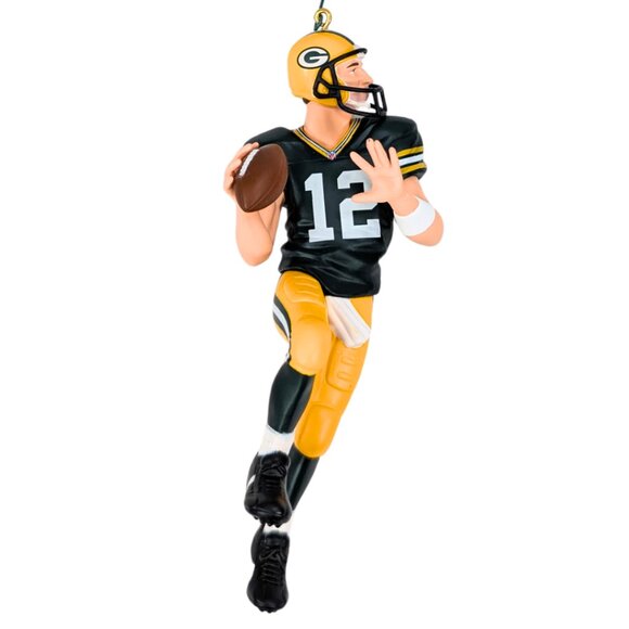 Hallmark 2014 Legends Aaron Rodgers Green Bay Packers Christmas Ornament Used - Picture 1 of 4
